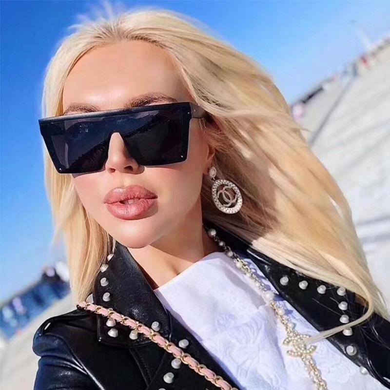 

2021 Classic Vintage Square Fashion Sunglasses Women Siamese Oversized Sunglass Men Retro Mirror Sun Glasses Lentes UV400