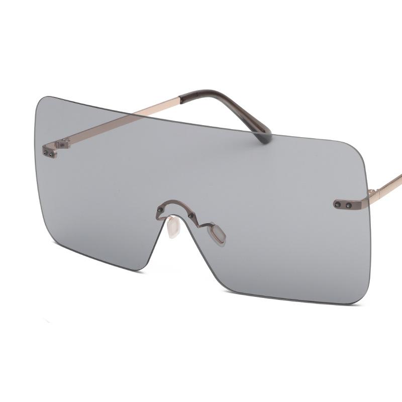 

Women New Oversized Sunglasses Men 2020 Brand Designer Frameless Frame Sunglasses Women Windproof Visor Goggles Eyewear NX