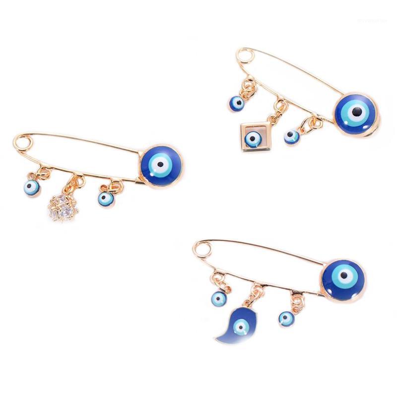

Ethnic Style Blue Evil Eye Brooch & Pin For Women Men Fashion Gold Color Heart Elephant Bird Charm Animal Brooches Jewelry1
