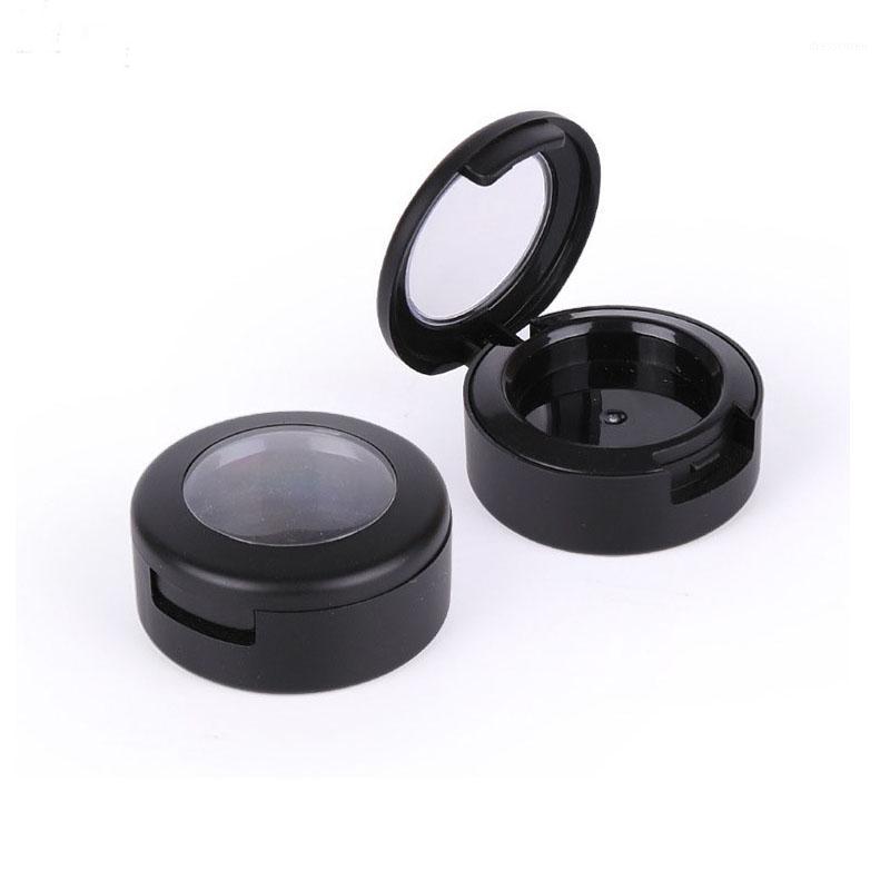 

Dia 26mm Eye Shadow Compact Matte Black Small Eyeshadow Palette Empty Cosmetic Container Round Lipstick Packing Box 50 PCS1
