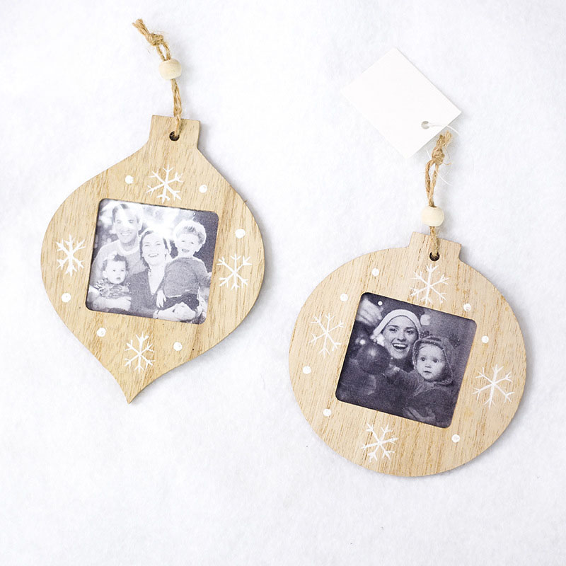 

Christmas Decorations Sublimation Blanks Pendant DIY Photo Pendant Wooden Photo Frame Christmas Gifts Xmas Tree Ornament XD24246