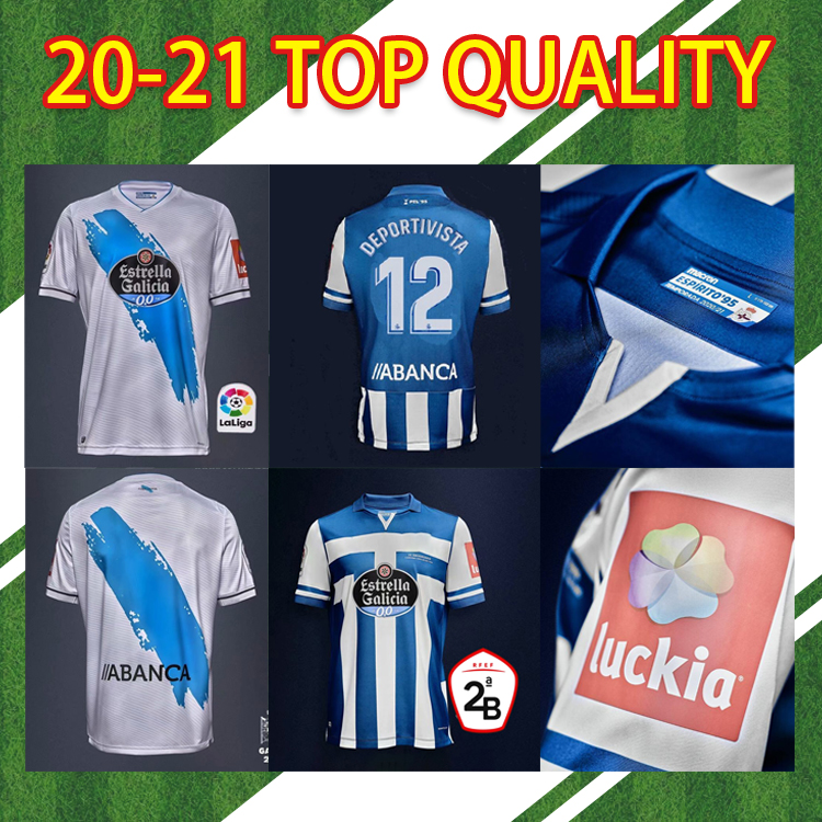 

2021 Deportivo La Coruna Soccer Jersey 2020 2021 CoruÃ±a Rober Pier Exposito Diego Rolan Cartabia Football shirt SANTOS Maillot de Foot, Black;yellow