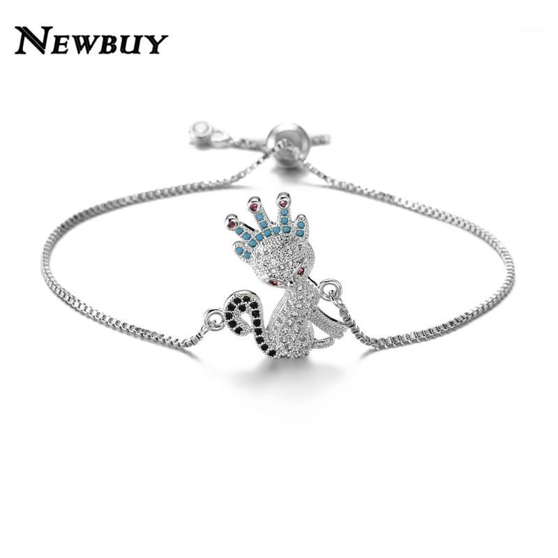 

NEWBUY Lovely Charm Bracelets For Women 4 Colors + CZ Jewelry Birthday Gift1