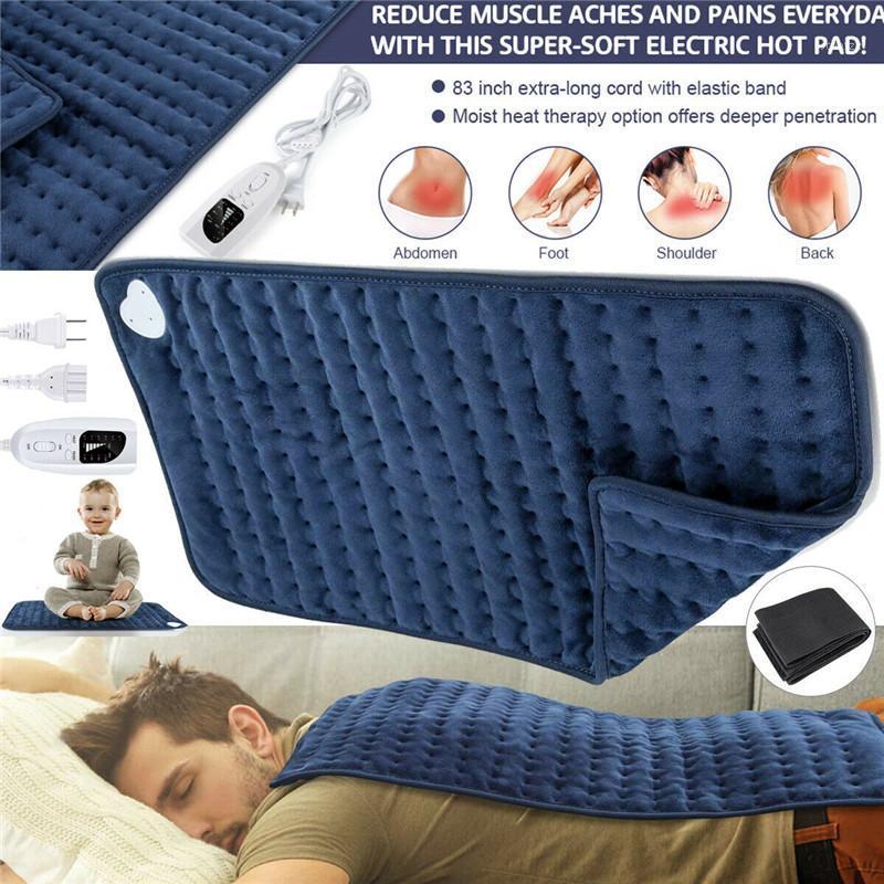 

Electric Heating Pad King Size XL Fast Neck Shoulder Abdomen Waist Back Pain Relief Therapy Winter Warmer 6 Heat Controller1