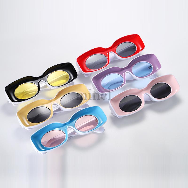 

New fashion Small Square Sunglasses Women Men 2020 Summer Stylish Brand Designer Red Blue Yellow Candy Color Eyewears UV400 NX