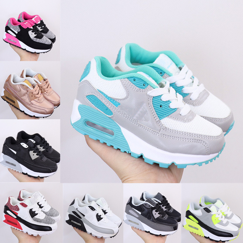 

Kids 90 Athletic Shoes Children 90c Running Shoes baby 90s Mesh breathable half palm cushion boys girls Casual Trainers