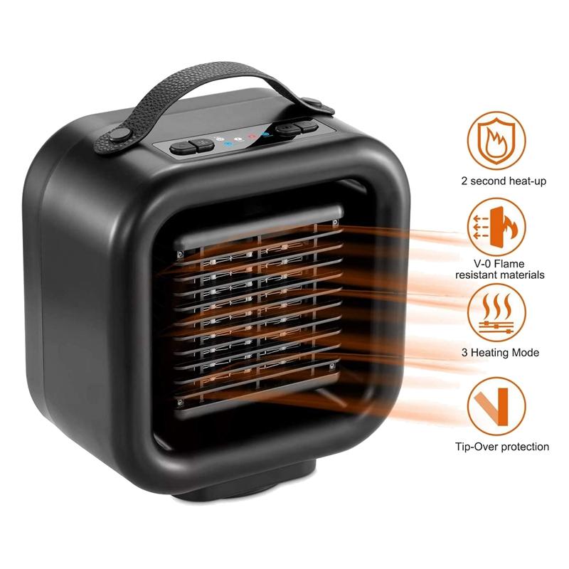 

1000W / 650W PTC Ceramic Space Heater, for Office and Home, EU Plug