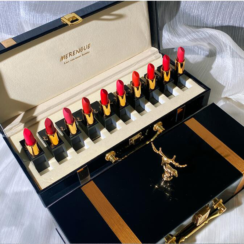 

10 pc Christmas lipstick set High-Value Gift Box Not Easy to Fade Makeup Moisturizing Birthday Gift