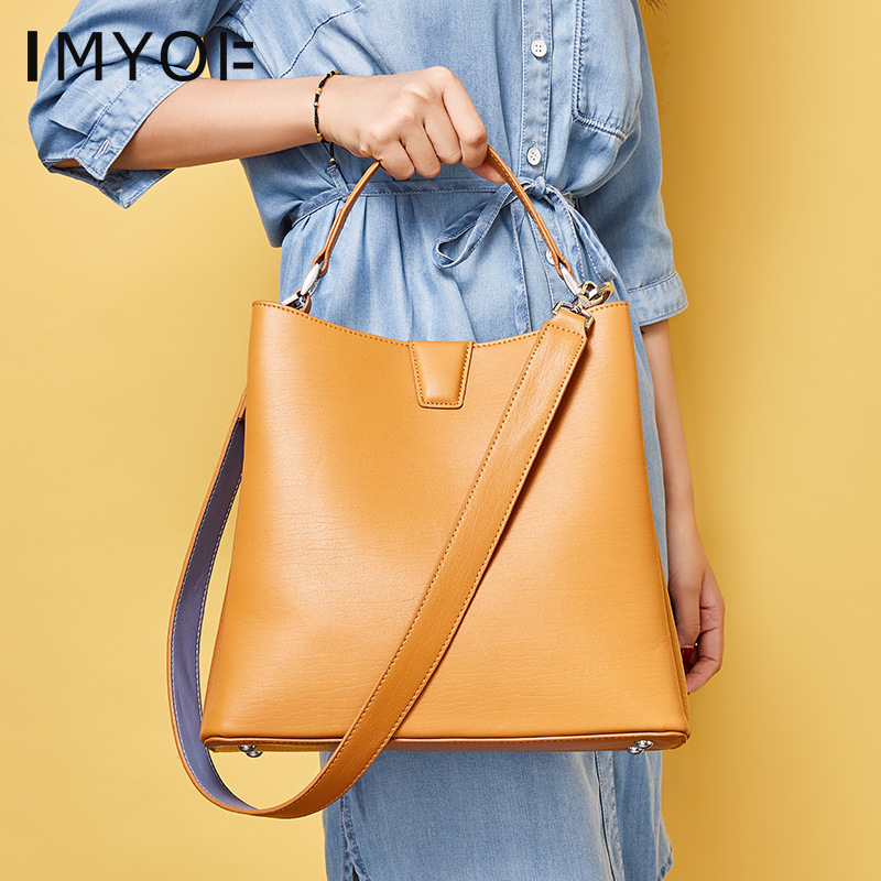 

Luxury Designer Women Bucket High Quality Leather Ladies Handbags Shoulder Bag Large Capacity Female Messenger Tote Bags Q1129, Black
