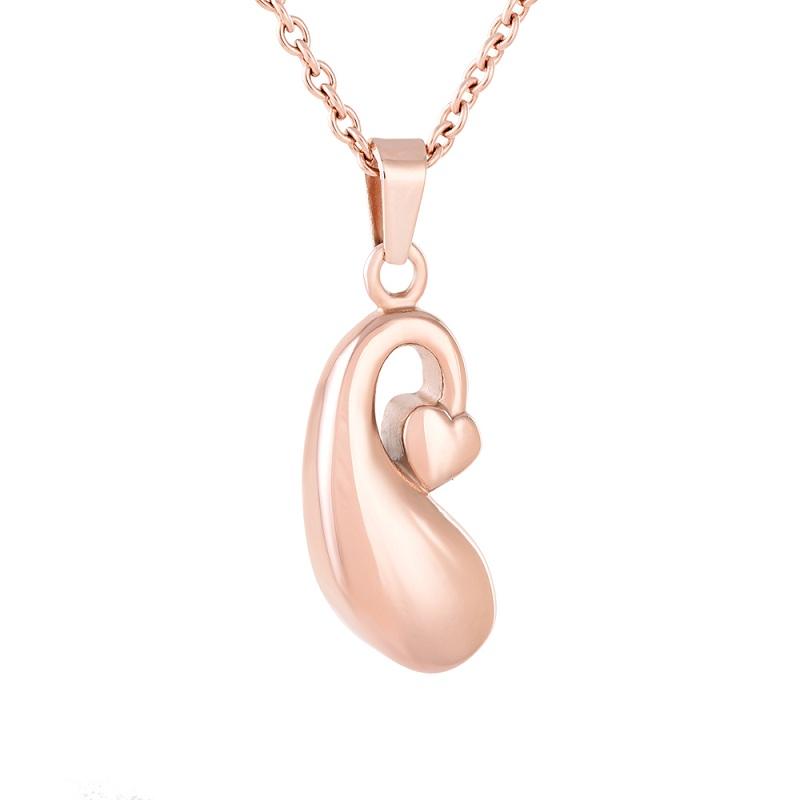 

IJD9840 Teardrop Heart Necklace Stainless Steel Cremation Pendant Ashes Urn Memorial Keepsake For Women Jewellery