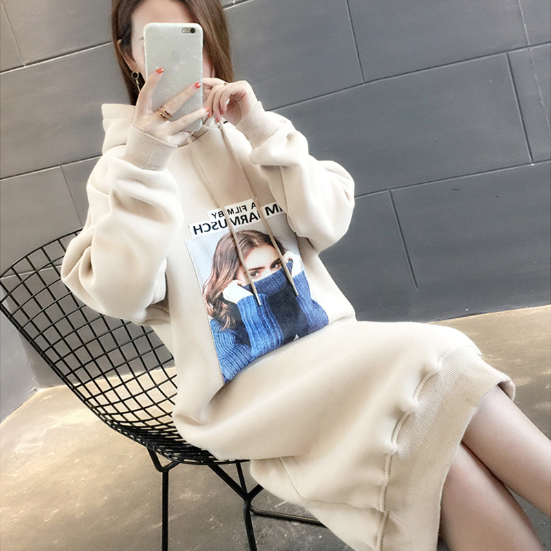 

2021 New Fashion Printed Women's Hoodies Female Sweaters Hot Winter Hoodie Thin Long Tops MYEP, Cyan