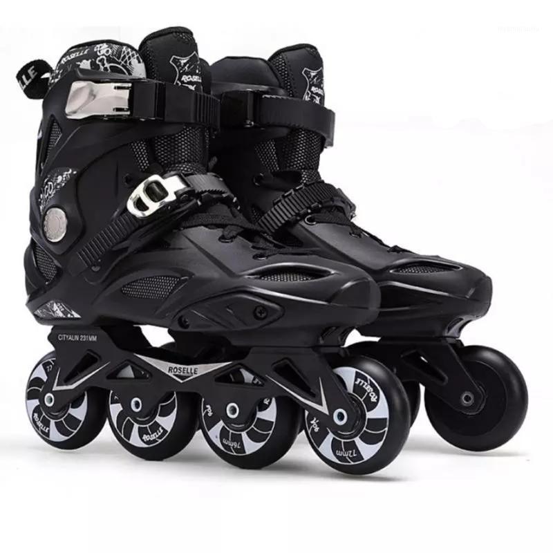 

Roller skates shoes inline skates skating sneakers girls men student adult figure skating exercise 4 Wheels line training1, White