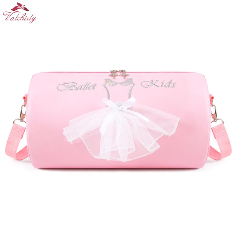 

New Design Girls Ballet Dance Bag Pink Ballerina Backpacks Waterproof PU Shoulder Bags for Kids