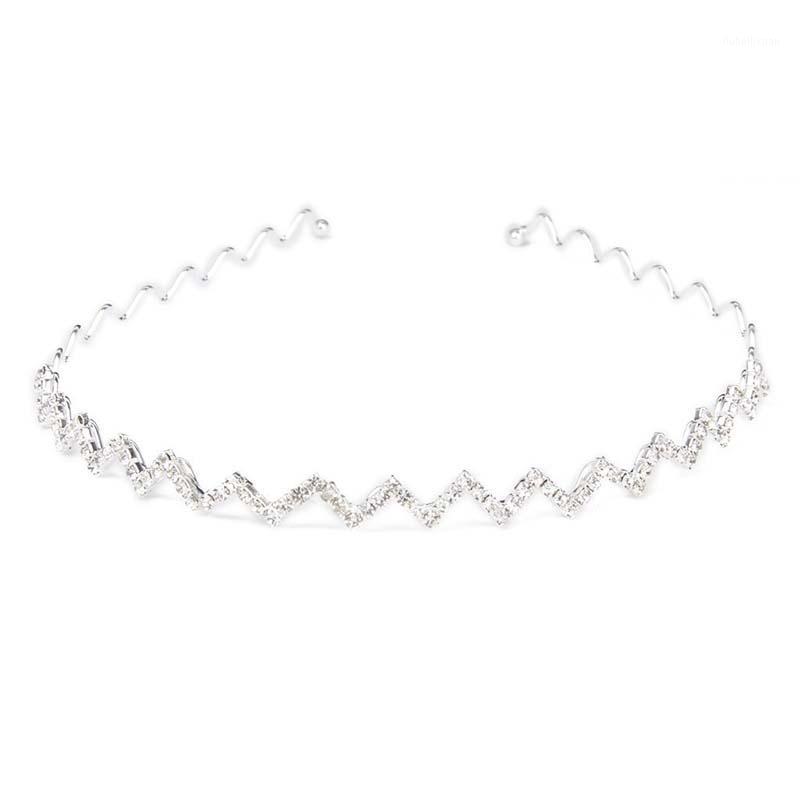 

Children Wave Browband Rhinestone Hair Band1, Silver