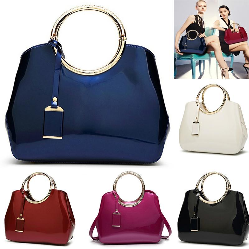 

Patent Leather Luxury Handbags Women Bags Designer Women's Handbag Female Shoulder Bag Bolso Mujer Tote Bags For Women 2021, Black
