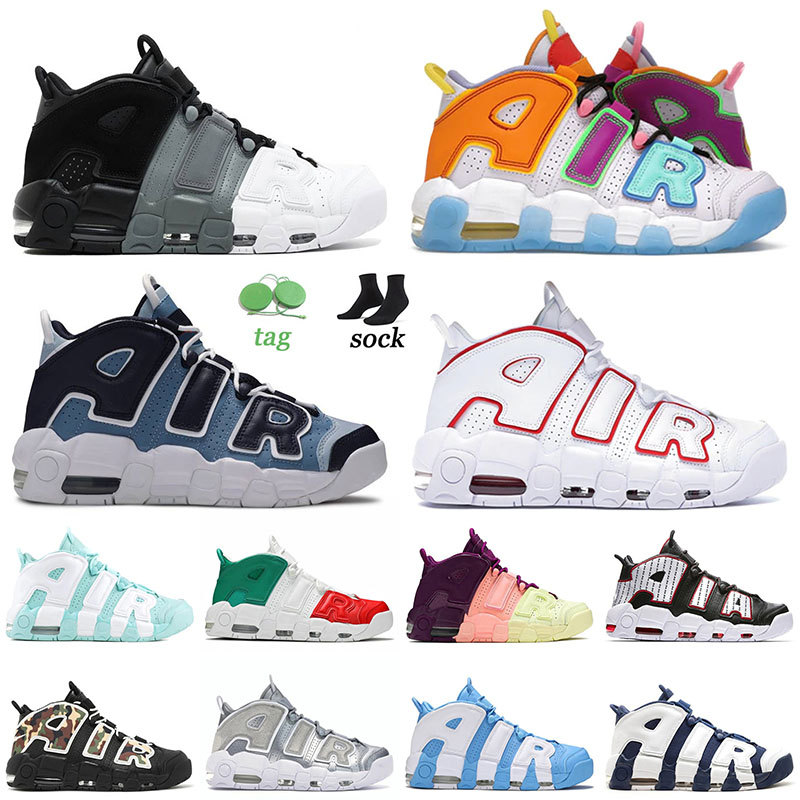 

2022 Top Fashion Basketball Shoes Scottie Pippen More Uptempo2 Chrome Denim Blue for Mens Women Barely Green Cargo Khaki Trainers Sneakers Size 36-45, A46 pink blast 36-40