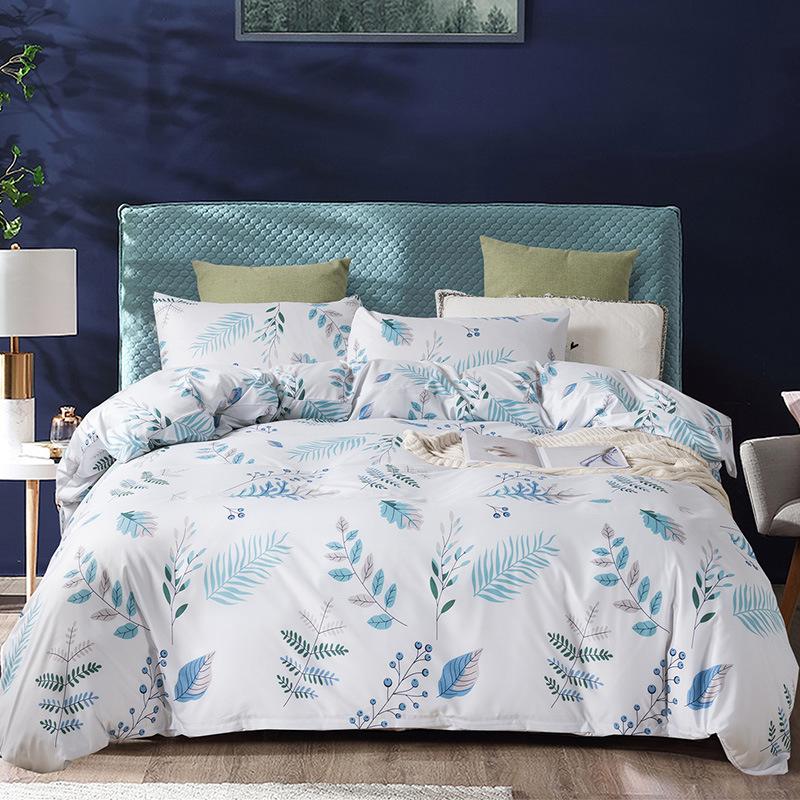 

Printing Bedding Set Three-piece Quilt Cover Pillowcase Modern Sanding Soft Duvet Cover  Queen King Bed Sets Home Textile, 02