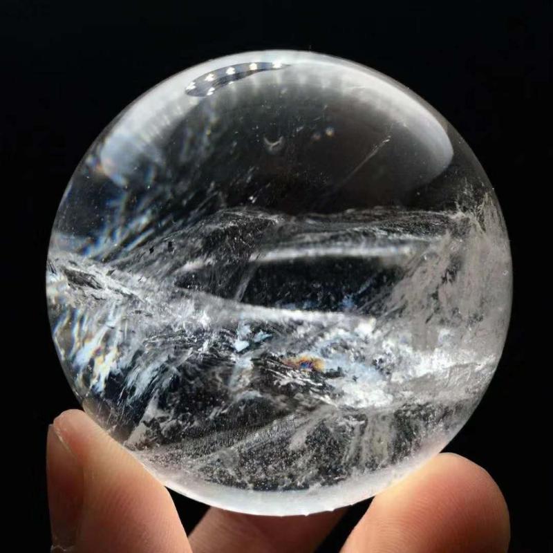 

5cm Natural Clear White Crystal Quartz Sphere Ball Specimen Collection Healing