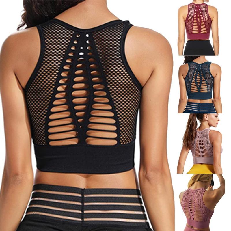 

Women Yoga Bra Crop Tops Workout Fitness Activewear Racerback Short Shirt Women Sport Bra Fitness Top Sports Woman Sports