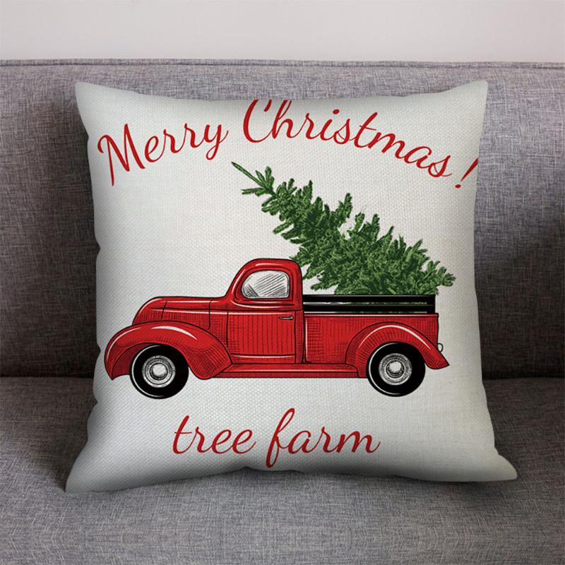 

Cotton Linen Throw Pillow Case Cushion Cover Sofa Home Decor 45*45 Christmas Cushion Cover cojines decorativos para sofa hogar F