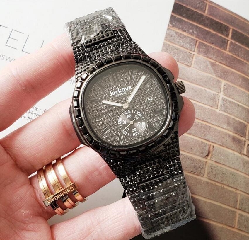 

Rose Gold Mens Automatic Casual men ladies lady women diamond mens Watches Wristwatches, As pic