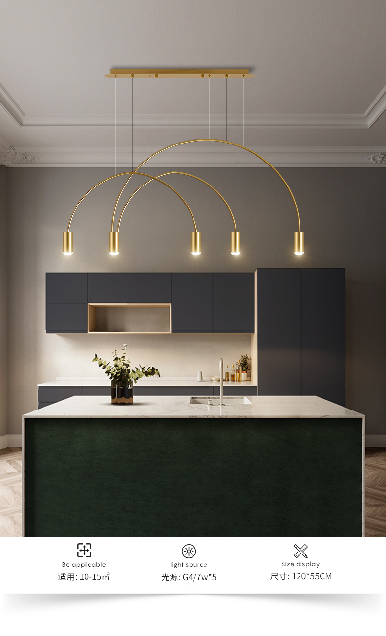 

Black/Gold Pendant Chandelier for Office Dining room Kitchen Aluminum wave Lustre Avize Modern Chandelier Lighting fixture