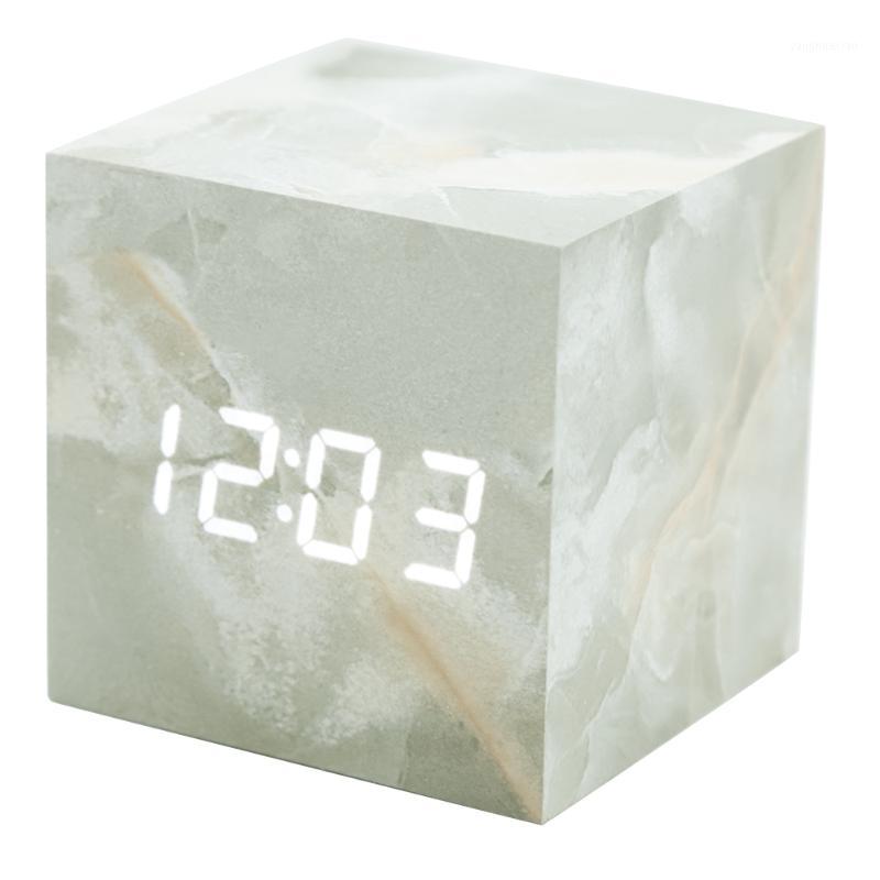 

2019 Original LED Sound Control Wooden Alarm Clock Home Decor Sound Control Mode USB Charging Digital Clock With Calendar1