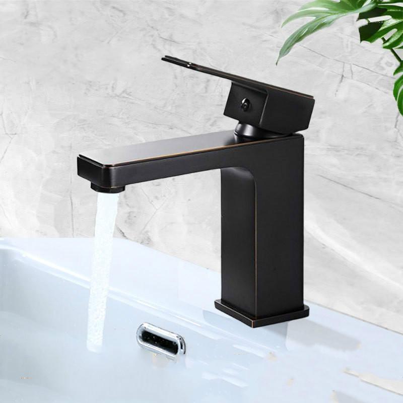 

Bathroom Faucets Basin Bathroom Sink Faucet Hot Cold Water Mixer Bath Deck Mounted Single Hole Bath Tap1