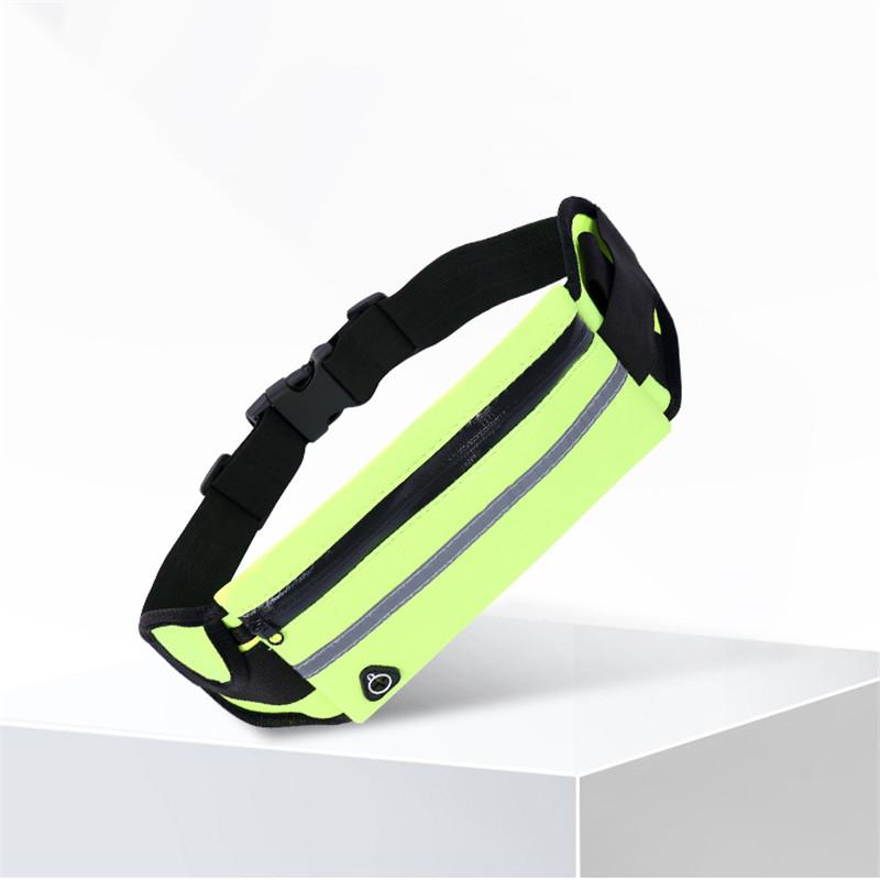 

Female Bum Bag Sports Waist Bag Mens Hip Fanny Pack Multi-Function Waist Pack Waterproof Mobile Phone with earphone hole, Beige