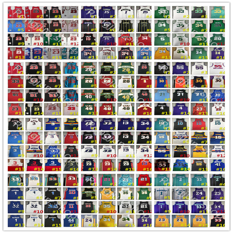 

Vintage 15 Vince Allen Carter Iverson Jersey Basketball Ray Black Mamba Steve Hakeem Nash Olajuwon Jerseys Charles Kevin Barkley Grant Rodman Garnet McGrady Hill, Select number of picture