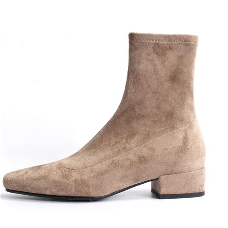 

Ins Women's Hot British-style more size casual European herd and American leather-lined boots HJJV, Coffee