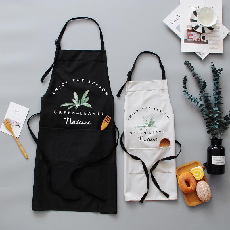 

1 Ps Chic Plants Pattern Unisex Cooking Dining Kitchen BBQ Restaurant Cleaning Waterproof Waitress Housework Aprons Dropshipping1