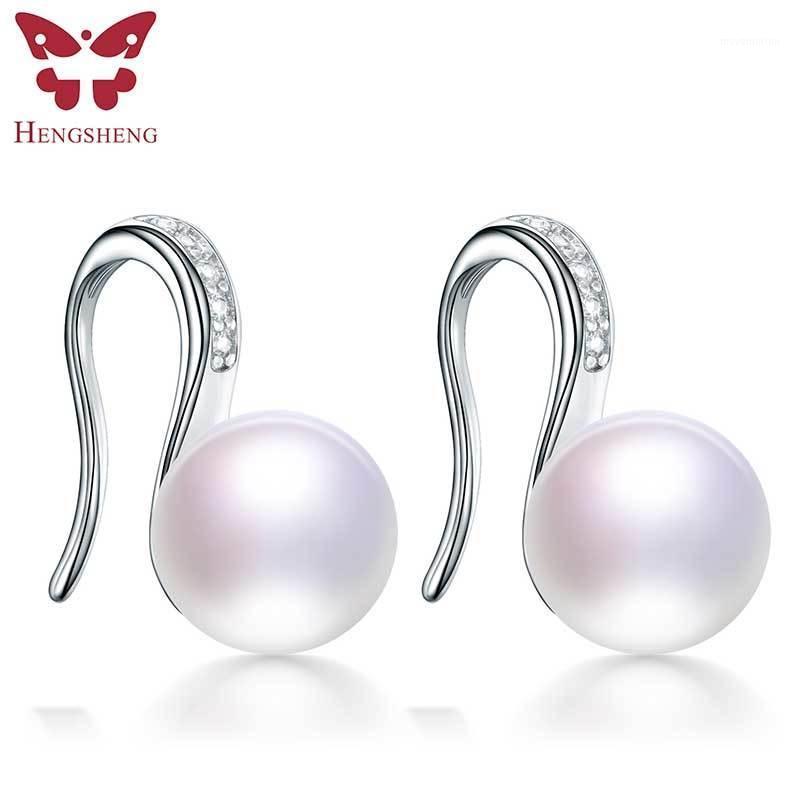 

New Fine Grade Freshwater Pearl Earrings For Women Charm Wedding Party Jewelry Stud Earrings, Top 8-9mm Bread Round Pearls1