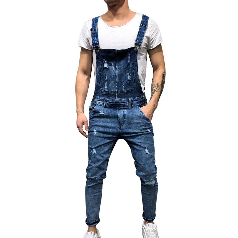 

Jeans slacks casual fashion overalls bib pants streetwear, Black