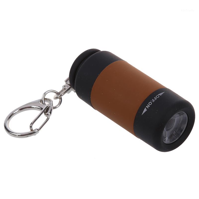 

2X Portable Rechargeable USB Mini LED Torch Lamp Light Key Chain Ring1