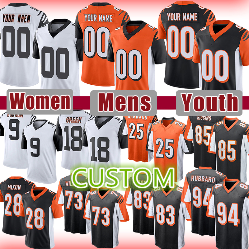 

94 Sam Hubbard Tyler Boyd Custom Football Jersey mens women youth Boomer Esiason Ickey Woods Giovani Bernard Ken Anderson Tee Higgins, Mens -menghu