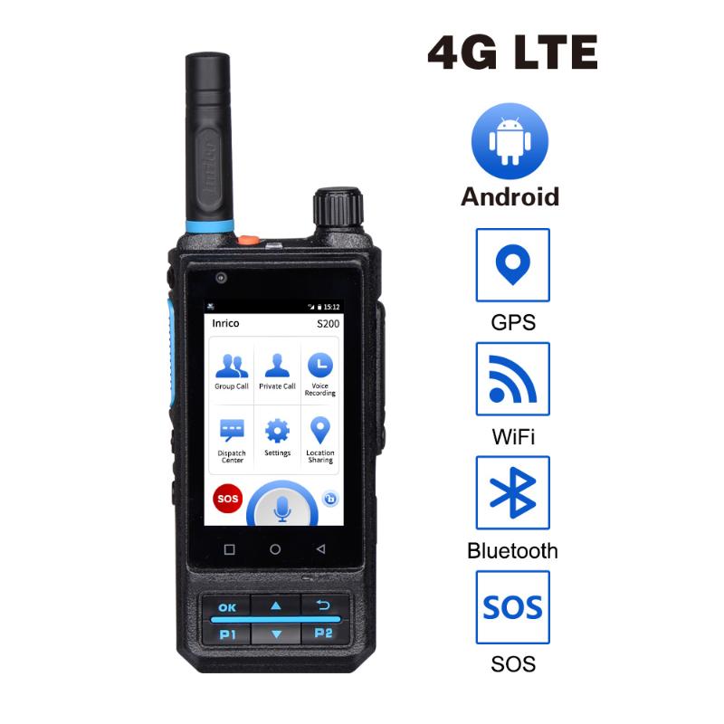 

Inrico S200 4G LTE Network Radio Android Mobile Phone GPS WIFi Blue Tooth SOS 4000mAh Battery Zello P Smartphone
