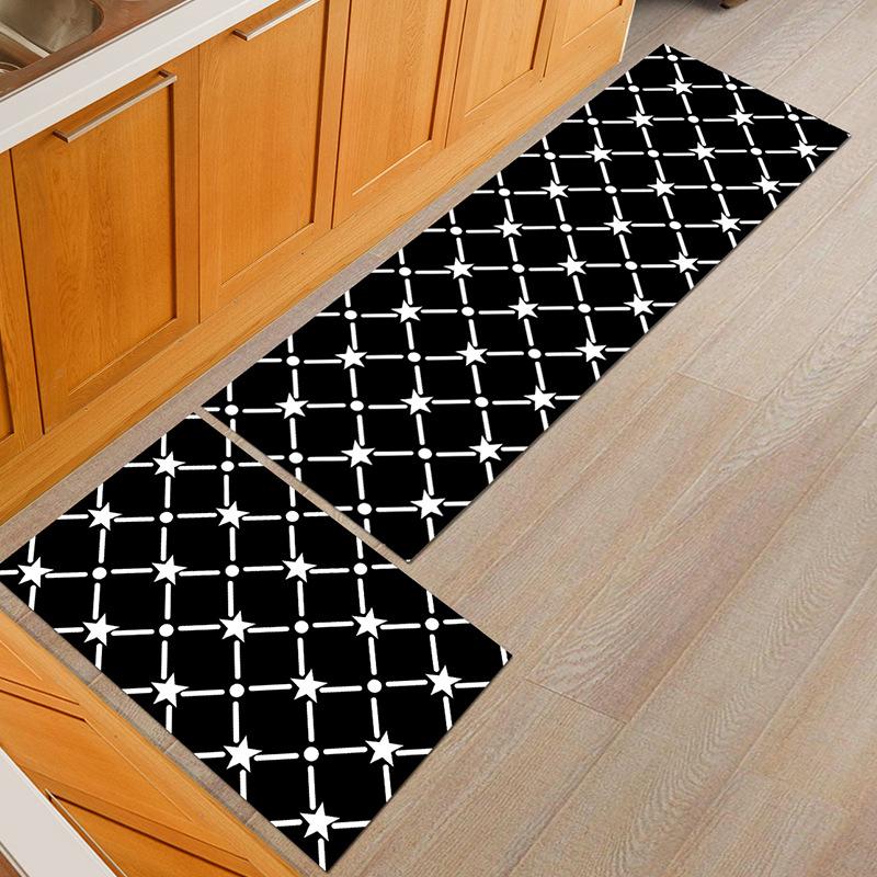 

2 Piece Anti-slip Bathroom Doormat Kitchen Dining Room Rugs Home Carpet