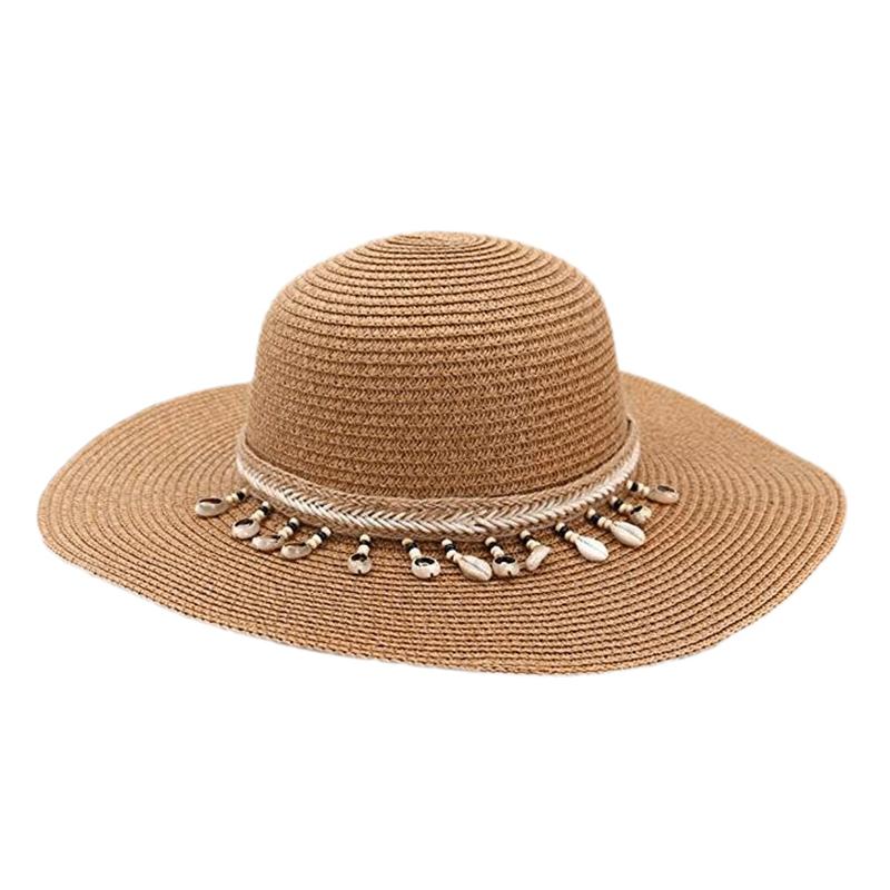 

Outdoor Beach Sun Hat Large Brimmed Beach Hat Fashion Simple, Khaki