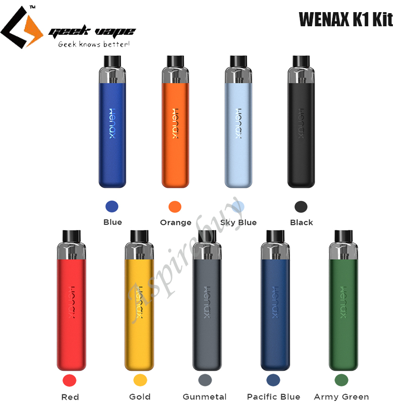 

Geekvape Wenax K1 Kit 2ml Wenax K1 Cartridge Pod Fit 0.8ohm/1.2ohm G Coil Boost Formula Coil Cigarette Vape Authentic