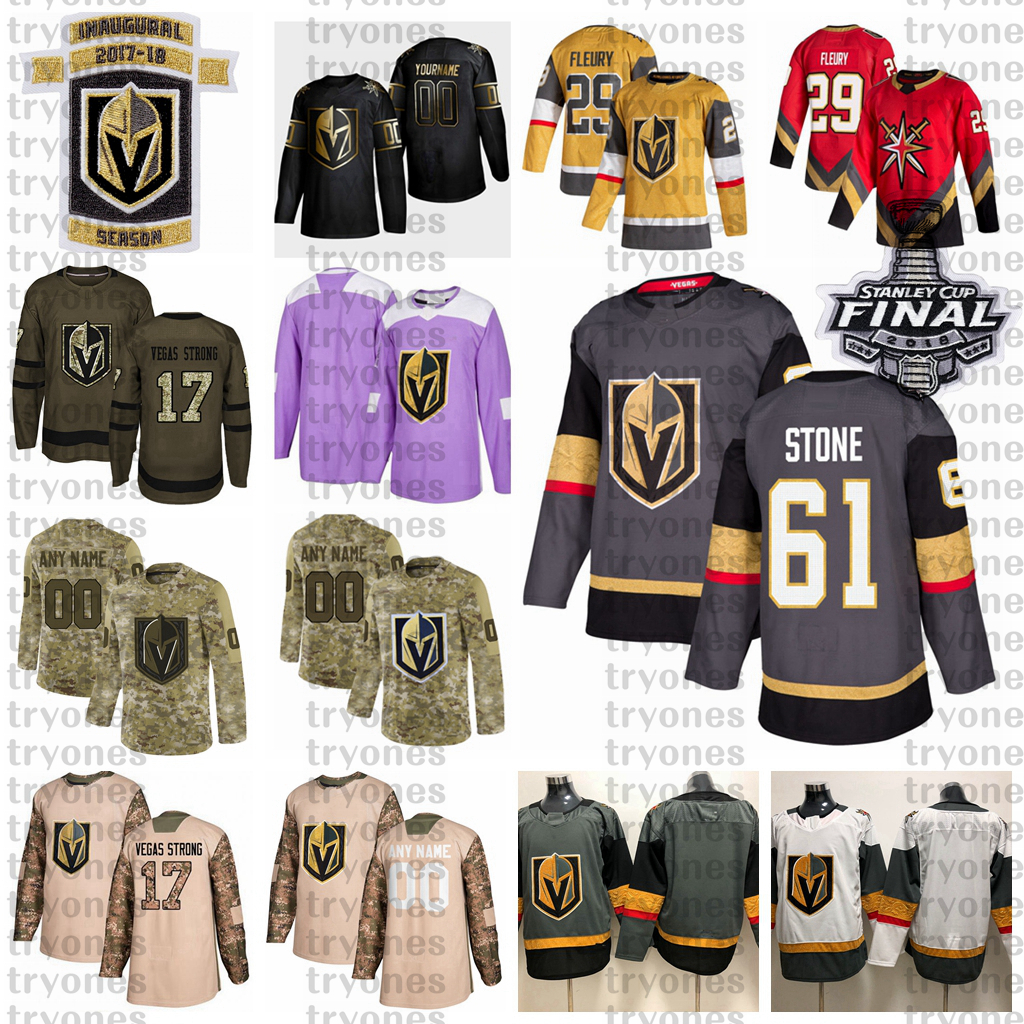 

2021 Reverse Retro Customize #61 Mark Stone Vegas Golden Knights Hockey Jersey Golden Edition Camo Veterans Day Fights Cancer Purple Shirt, Red
