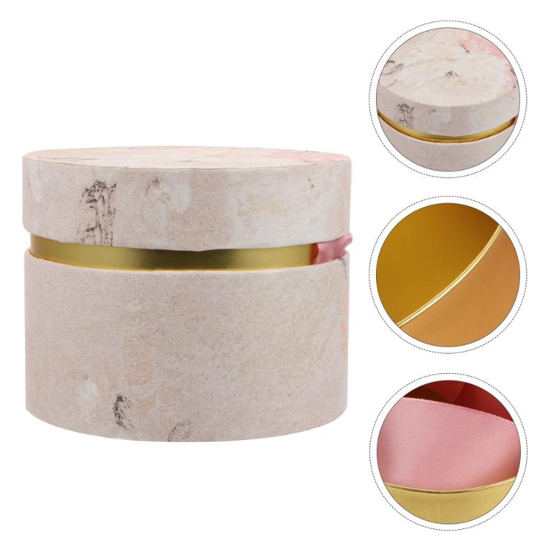 

1Pc Delicate Round Bride Candy Holder Wedding Paper Candy Box Souvenir Gift Box