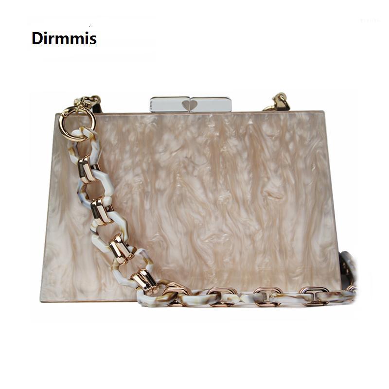 

New Trendy Wedding Bags Fashion Women Handbags Champagne Cute Acrylic Luxury Party Evening Bag Woman Casual Box Clutch Purse1, Two chains