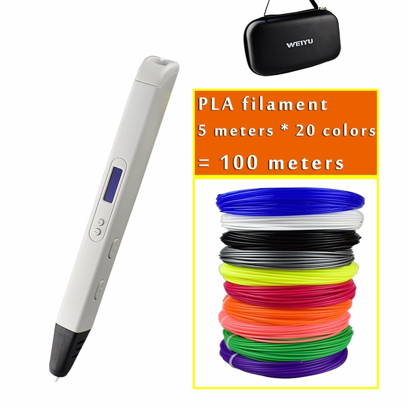 

New RP800A 3D Professional Printer Pen with OLED Screen 3d Drawing Digital Pen for Doodling Art Craft Making and Education Y200428