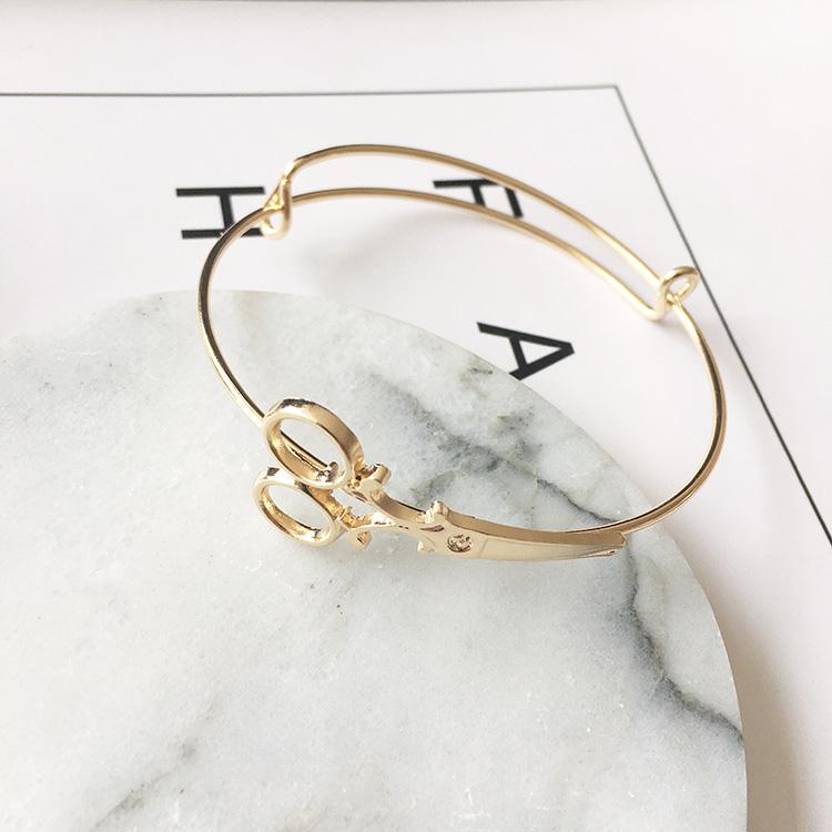 

Hairstylist Jewelry Antique Silver color Scissor Bangle Victorian Bracelets Chain wish bracelet Pulseiras Masculina Femininas