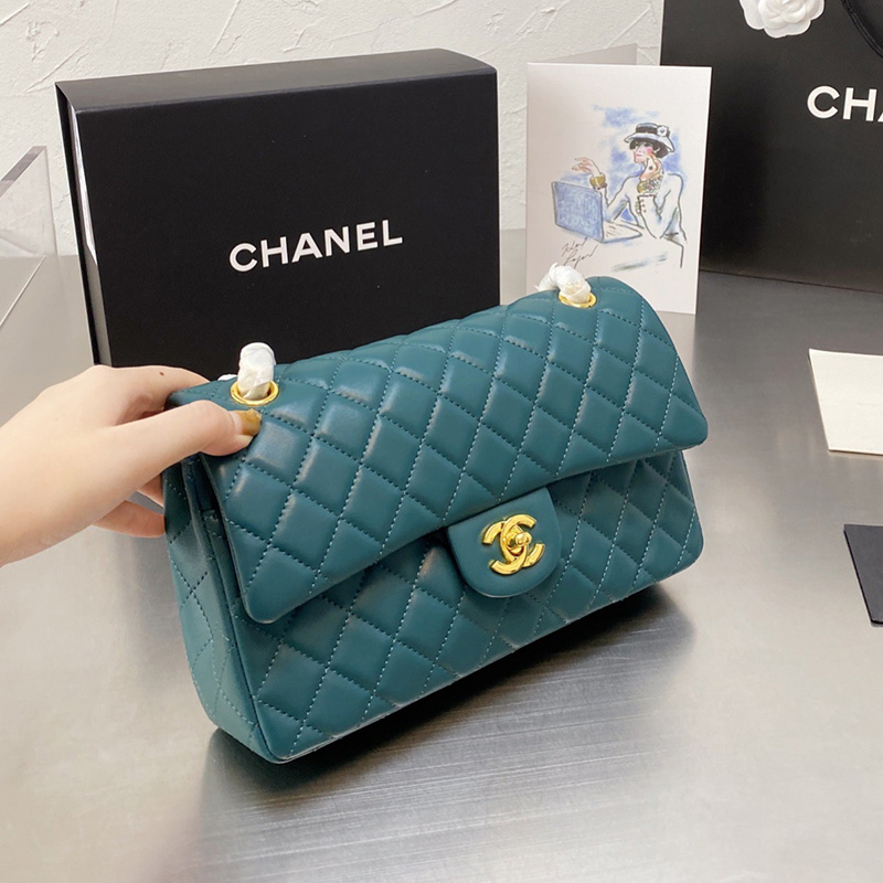 Lambskin Classic Double Flap Bags Multi Pochette Casual Versatil Luxurys Designers Quilted Gold Hardware Matelasse Chain Handbags 25cm