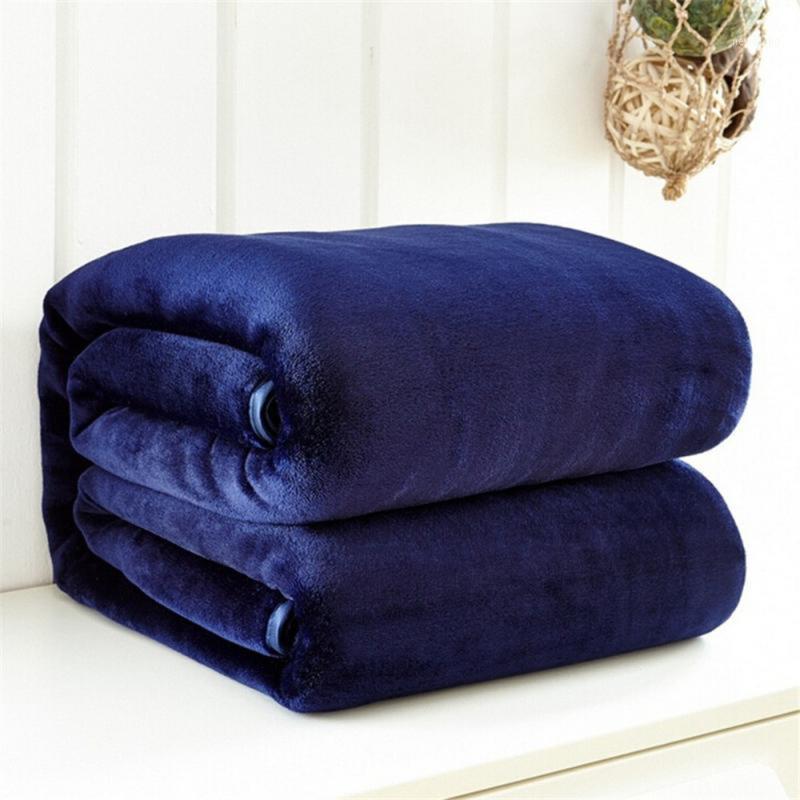 

100*140cm Super Soft Blanket Warm Solid Warm Micro Plush Fleece Blanket Throw Rug Sofa Bedding Home Office Use FB1
