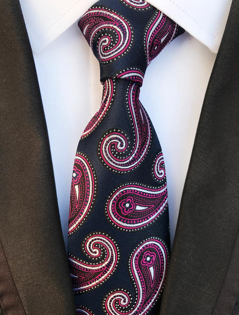 

Bow Ties 8CM Fashion Men's Formal Tie Jacquard Woven Paisley Necktie Wholesale