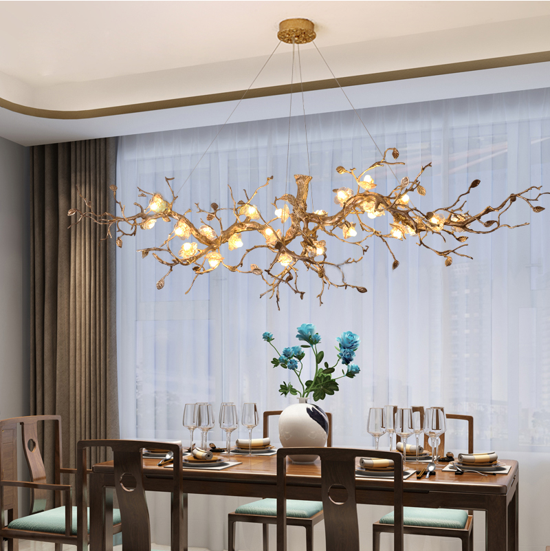 

Lighting Large Artistic Branches Chandeliers Coloured Glaze Chandelier Light Lighting Hotel Chandeliers Copper Chandelier