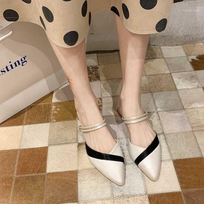 

High Heel Mules Shoes Women Metal Heel Closed Toe Slippers Sandals Summer Pointed Toe Slippers Women Slip-on Sandals 20201, Black